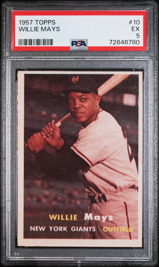 1957 TOPPS WILLIE MAYS #10 PSA 5