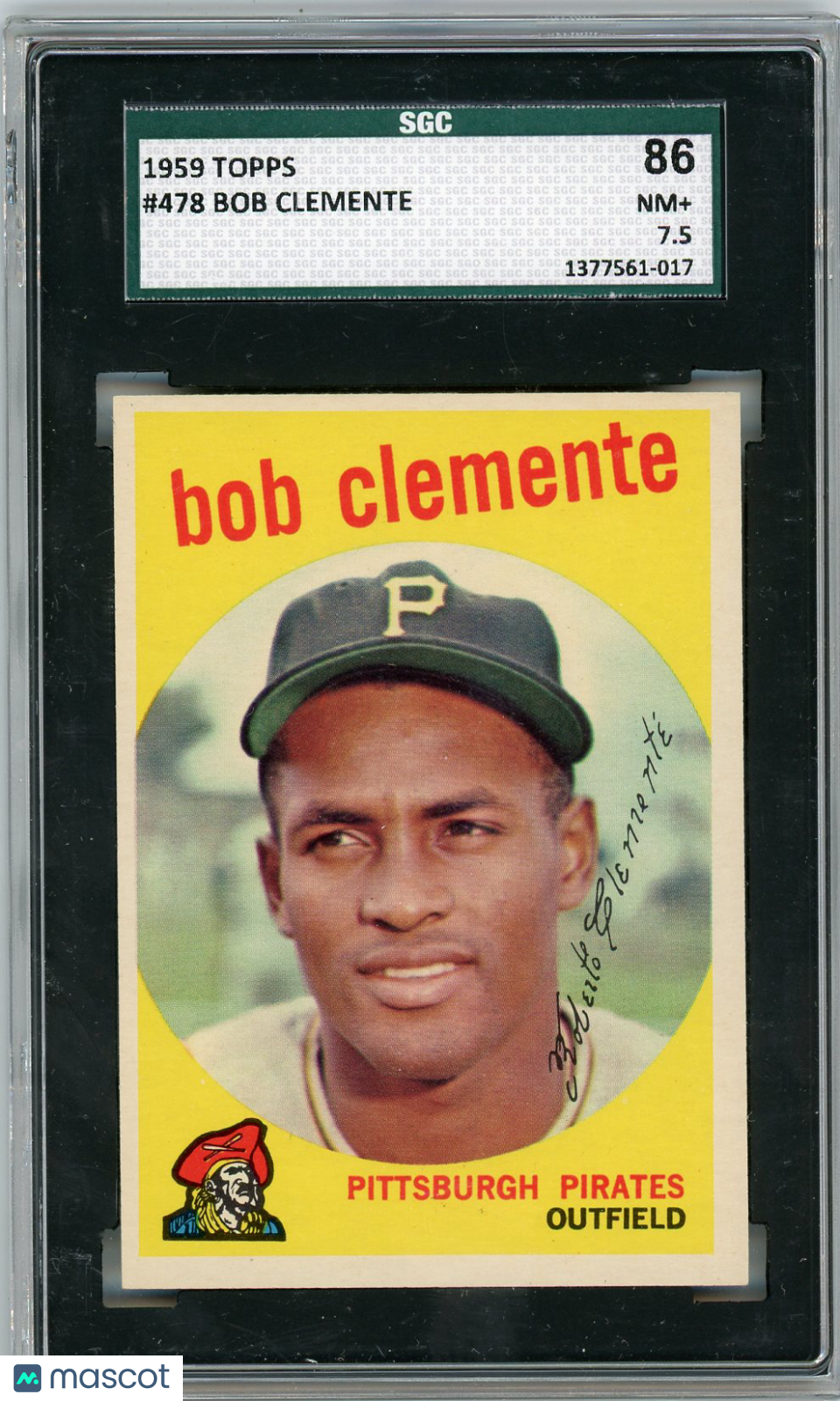 1959 Topps Bob Clemente #478 SGC 7.5