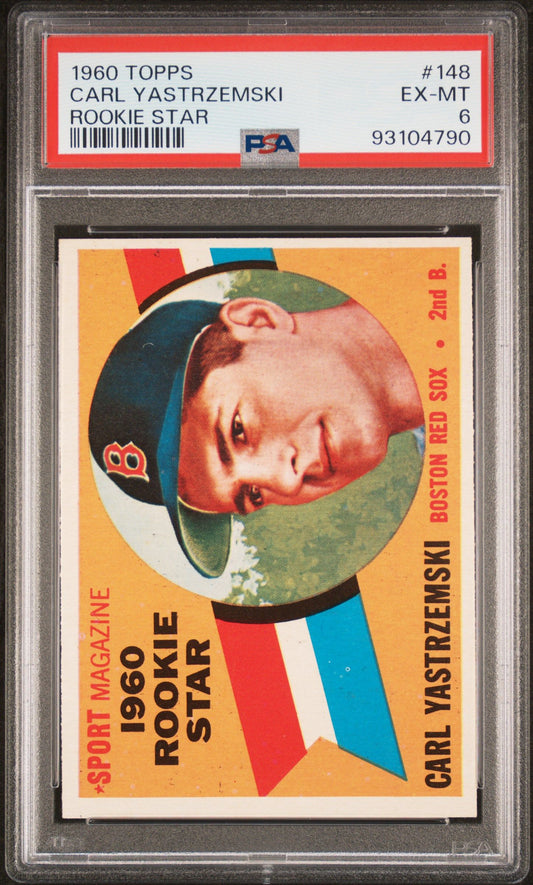 1960 TOPPS CARL YASTRZEMSKI ROOKIE STAR #148 PSA 6