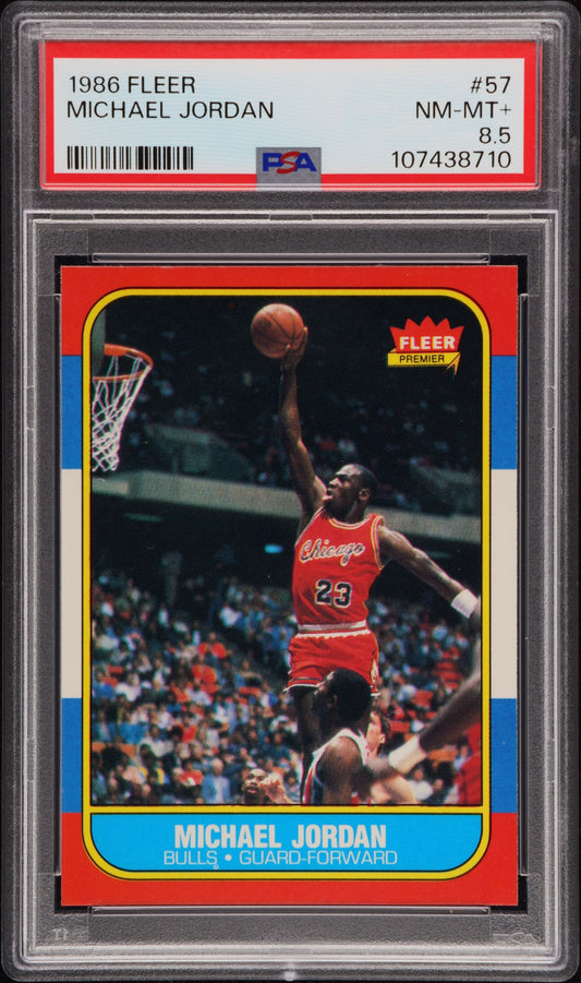 1986 FLEER MICHAEL JORDAN #57 PSA 8.5