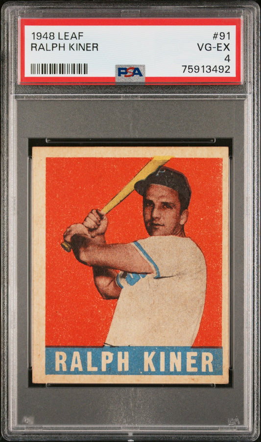 1948 LEAF RALPH KINER #91 PSA 4