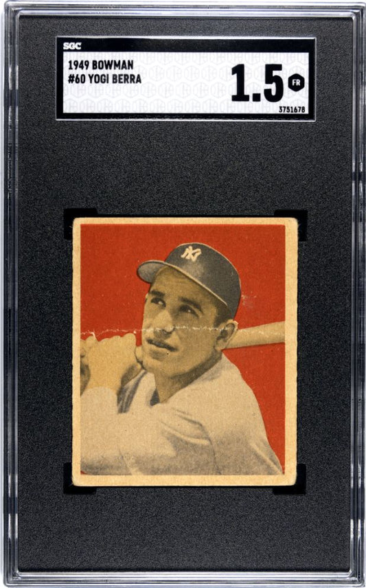 1949 BOWMAN YOGI BERRA #60 SGC 1.5