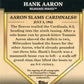 2012 Topps Golden Greats Hank Aaron Aaron Slams Cardinals #GGA-HA1 Auto 3/10