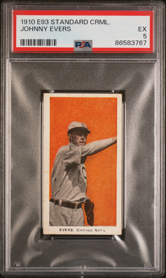 1910 JOHNNY EVERS E93 STANDARD CARAMEL PSA 5