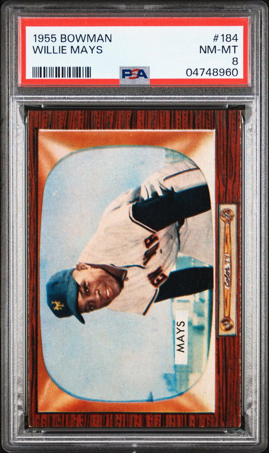 1955 BOWMAN WILLIE MAYS #184 PSA 8