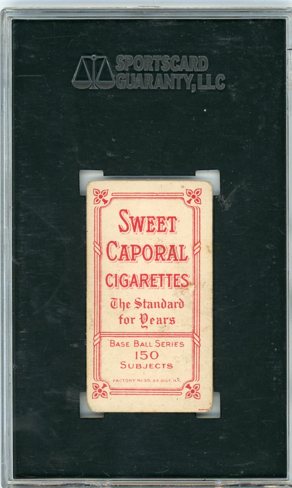1909 Sweet Caporal (T206) Hal Chase Portrait, Pink Background SGC 3