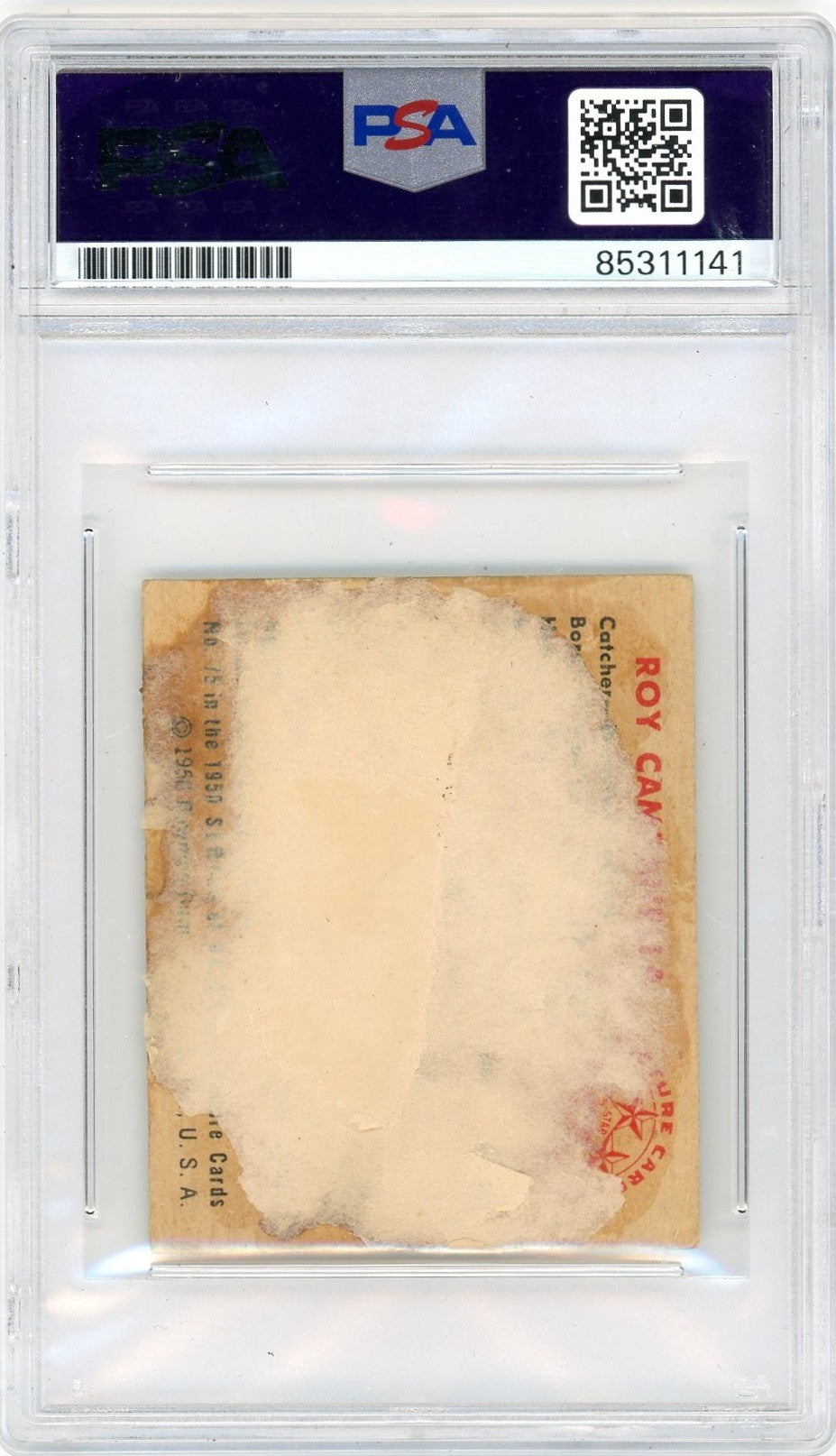 1956 Roy Campanella PSA A Auto 10