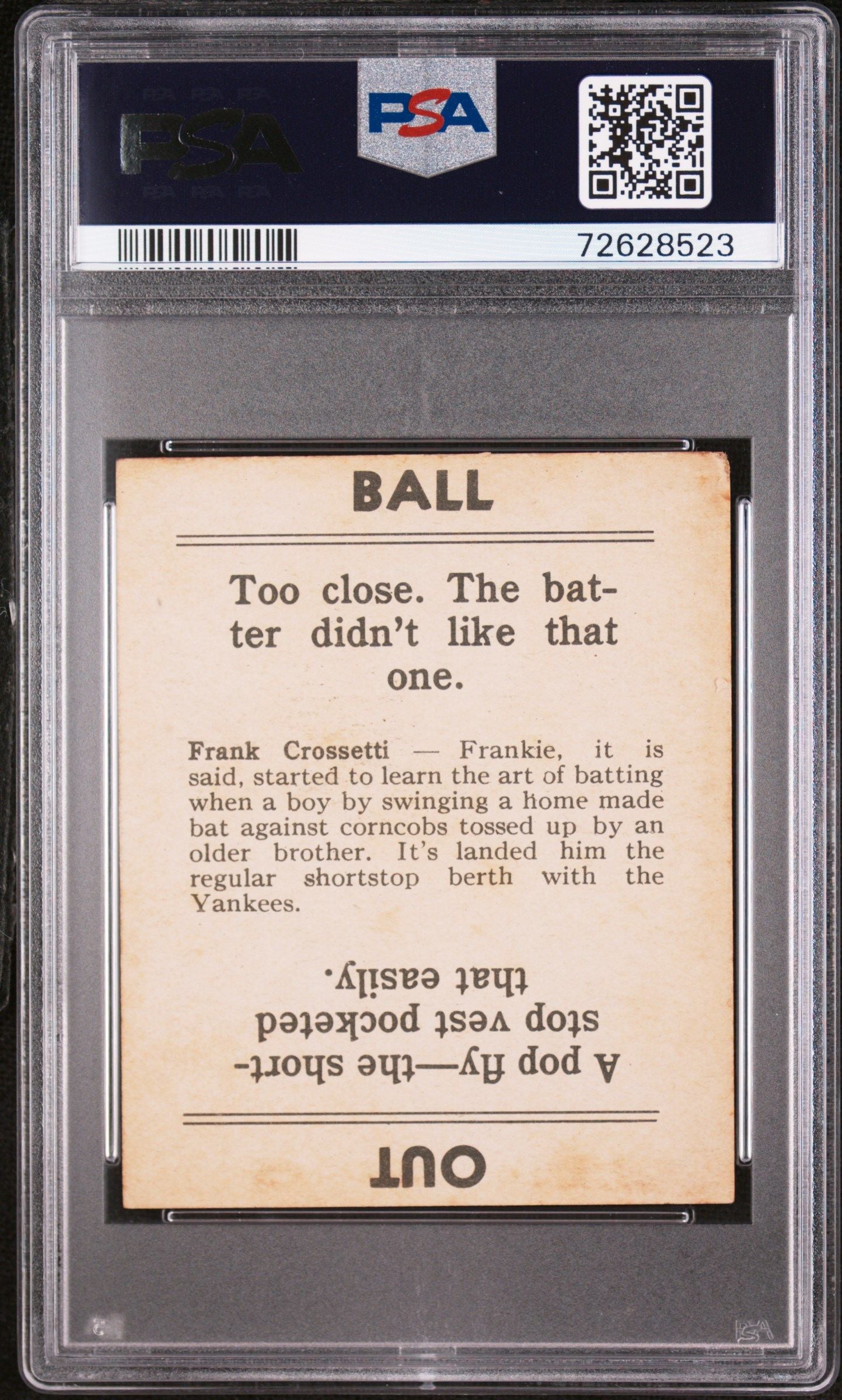 1936 GOUDEY FRANK CROSETTI PSA 4