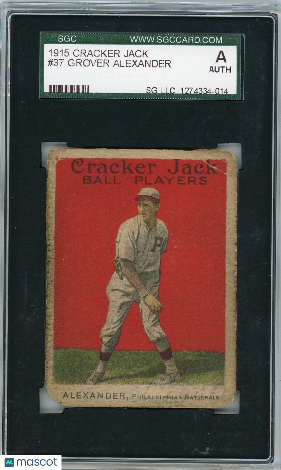 1915 Cracker Jack Grover Alexander #37 SGC A