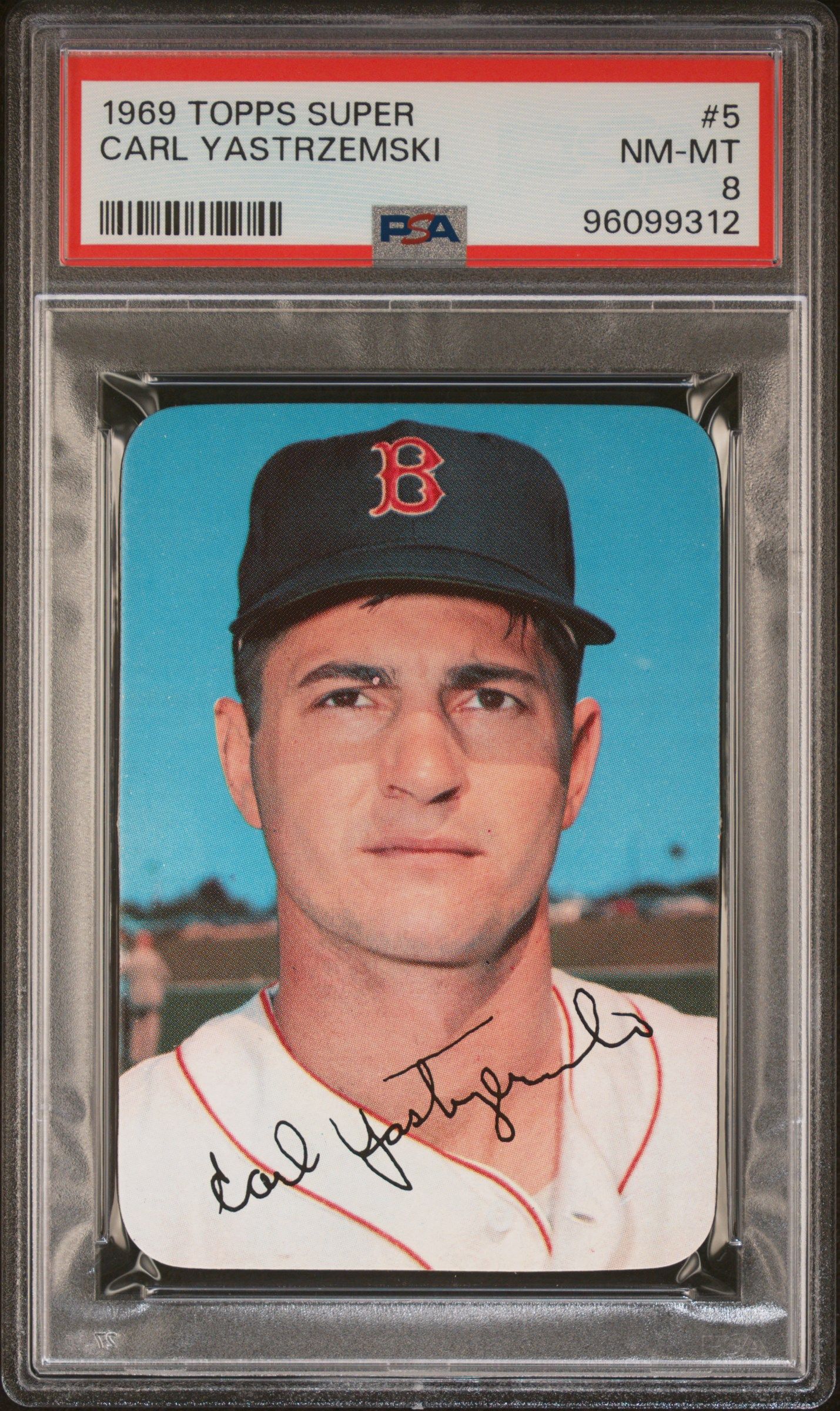 1969 TOPPS CARL YASTRZEMSKI SUPER #5 PSA 8