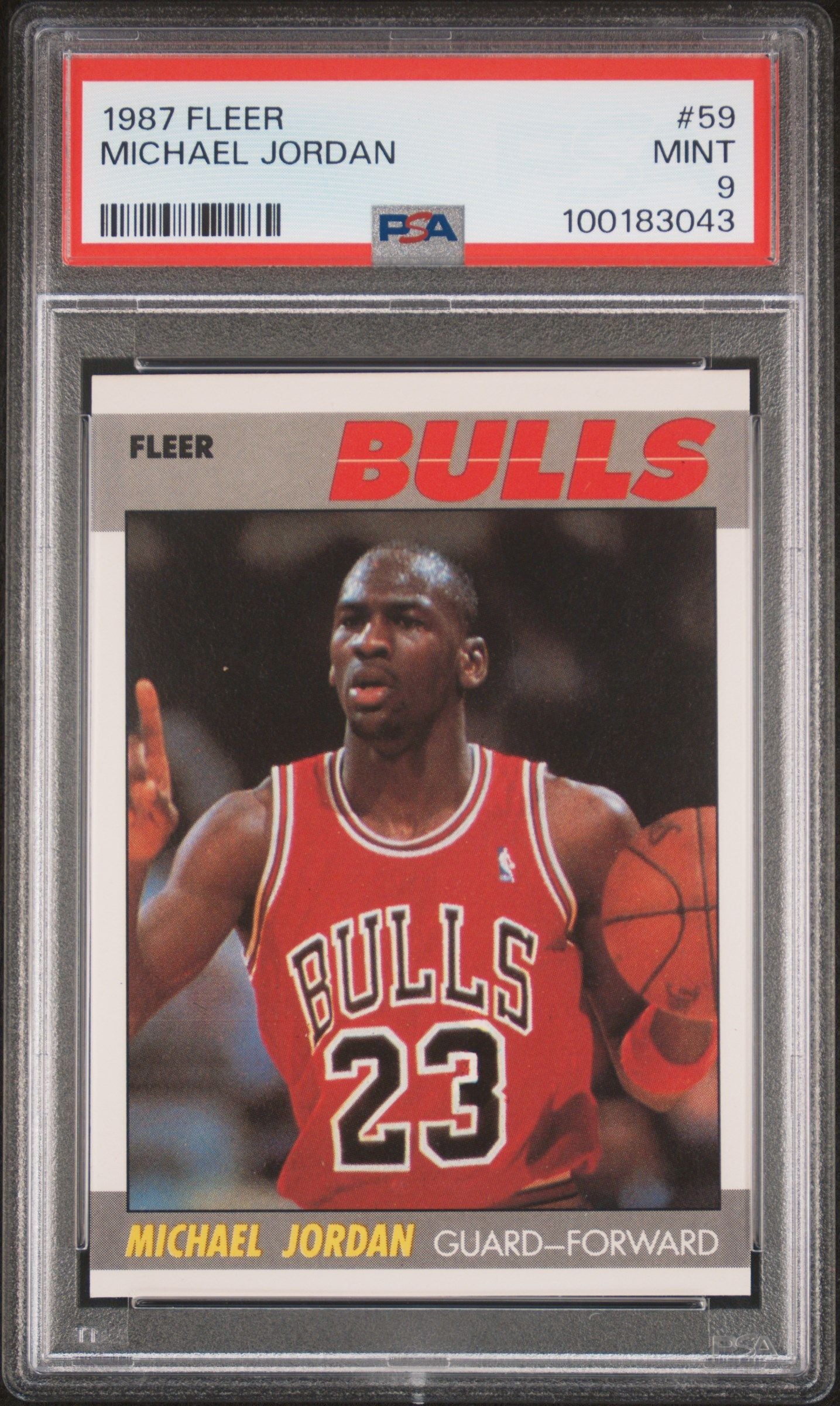 1987 FLEER MICHAEL JORDAN #59 PSA 9