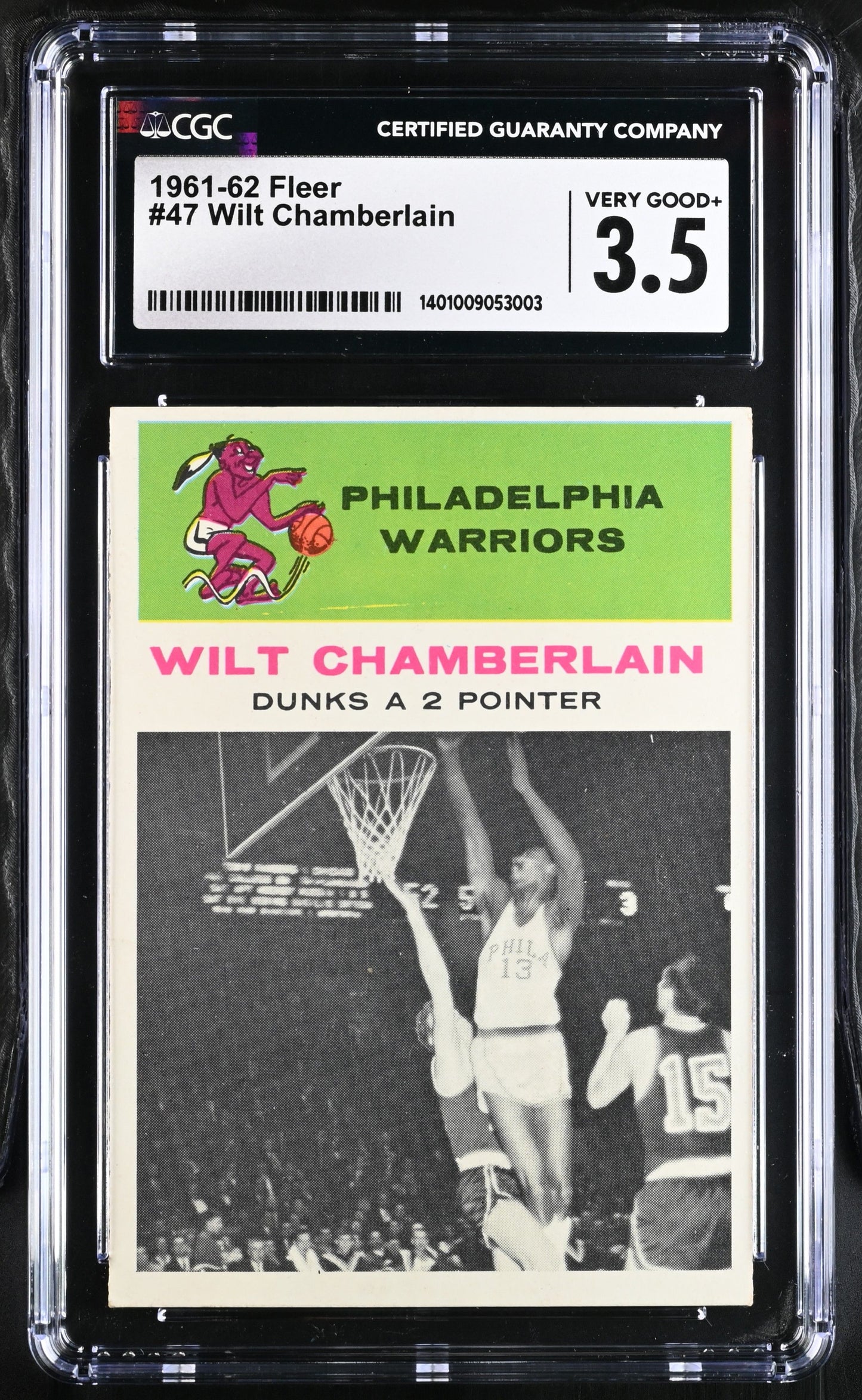 1961 FLEER WILT CHAMBERLAIN #47 CGC 3.5