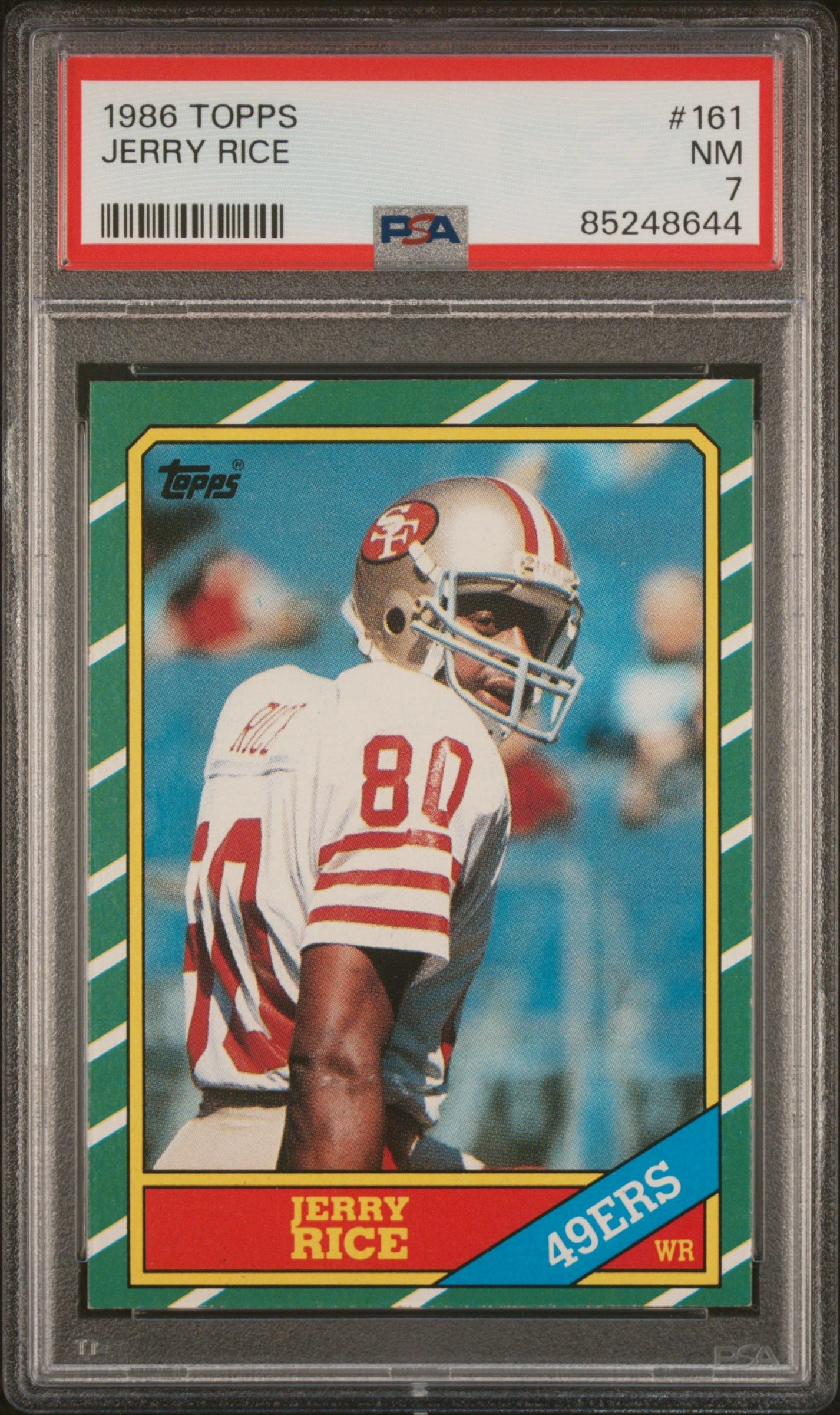 1986 TOPPS JERRY RICE #161 PSA 7