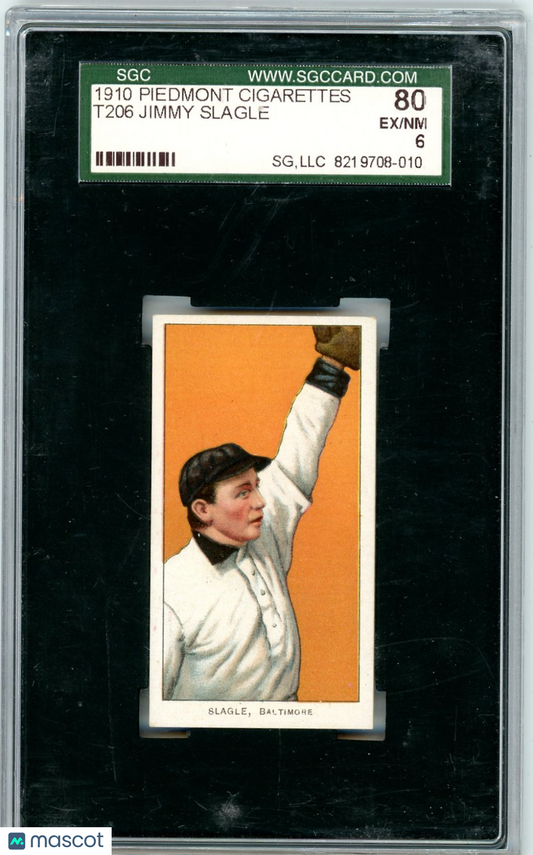 1910 Piedmont Cigarettes (T206) Jimmy Slagle SGC 6