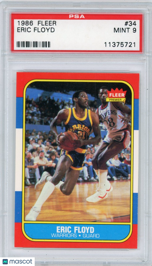 1986 Fleer Eric Floyd #34 PSA 9