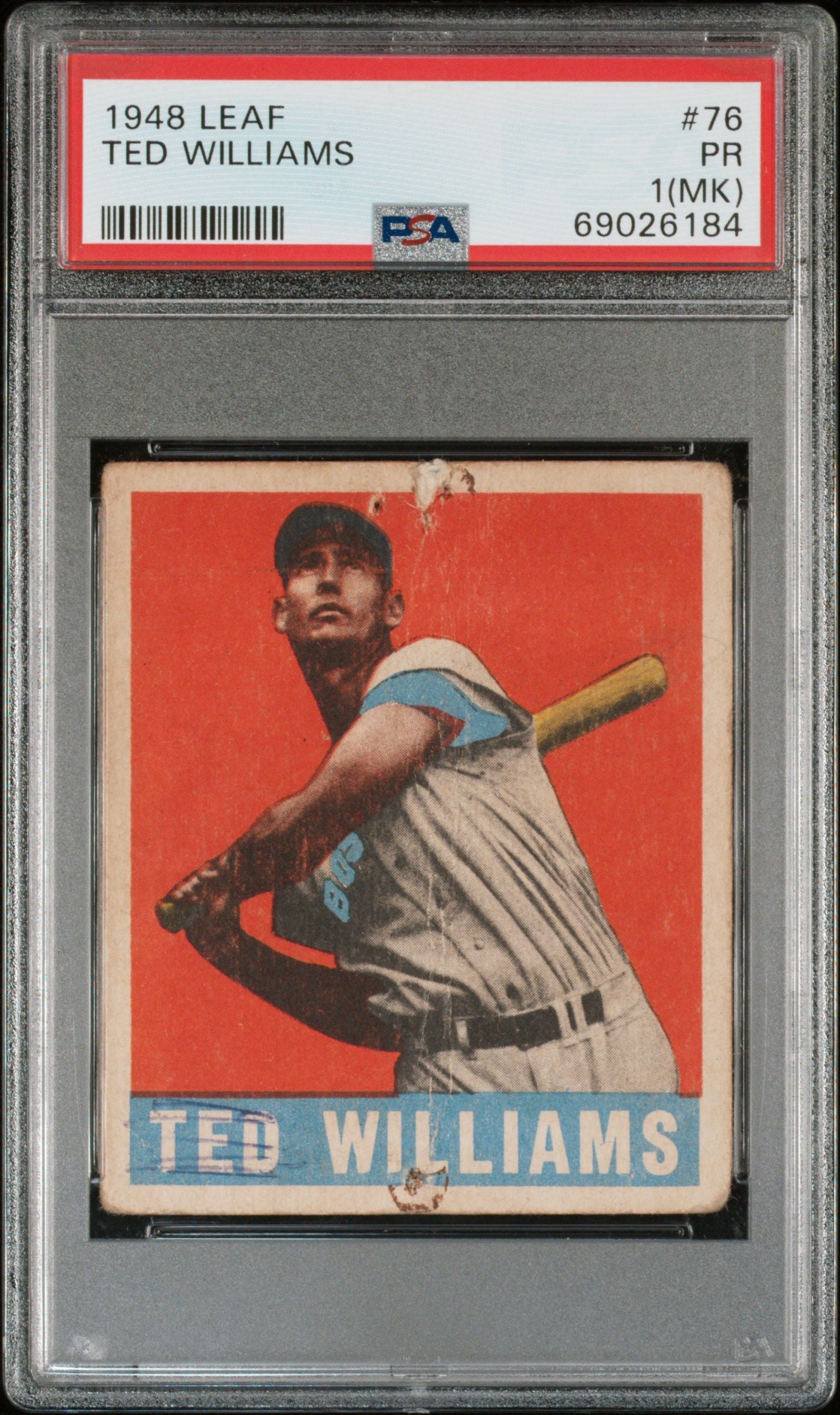 1948 LEAF TED WILLIAMS #76 PSA 1