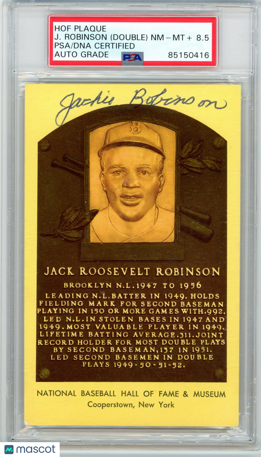 Jackie Robinson PSA A Auto 8.5