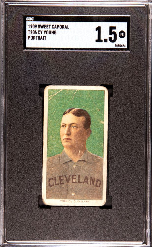 1909 YOUNG, CY SWEET CAPORAL (T206) PORTRAIT SGC 1.5