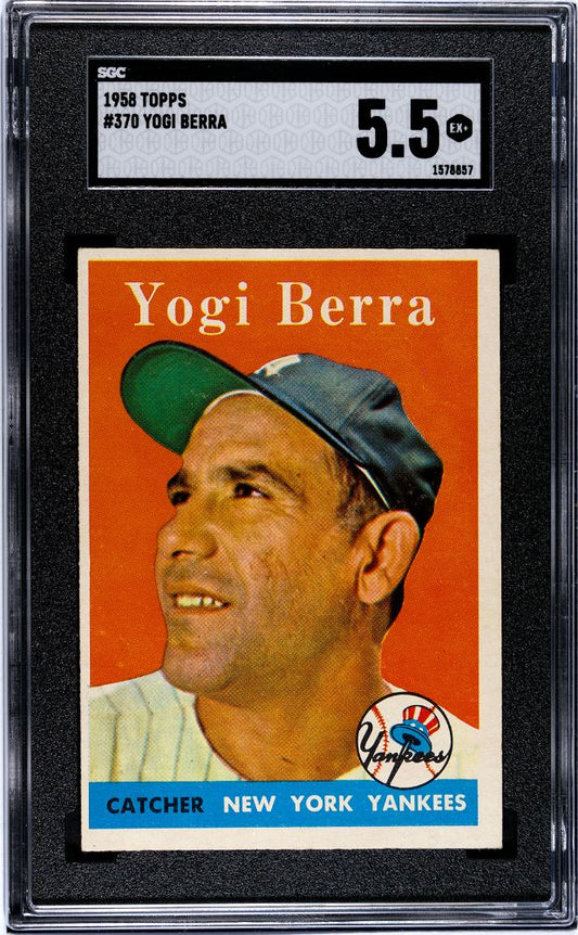 1958 TOPPS YOGI BERRA #370 SGC 5.5