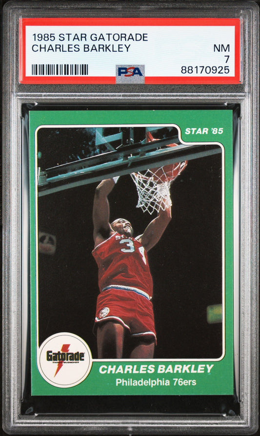 1984-85 STAR CHARLES BARKLEY GATORADE PSA 7