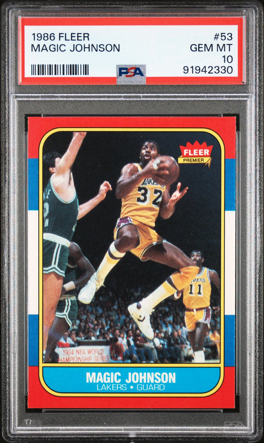 1986 FLEER MAGIC JOHNSON #53 PSA 10