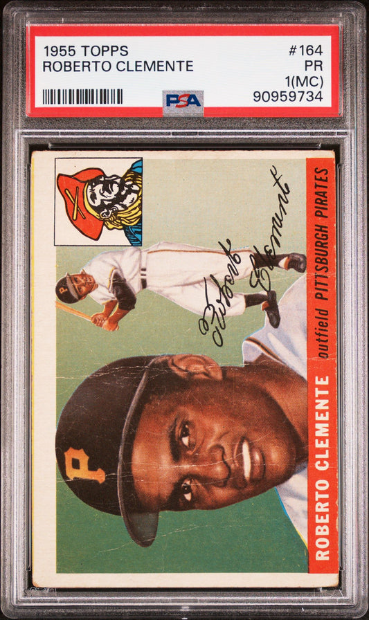 1955 TOPPS ROBERTO CLEMENTE #164 PSA 1