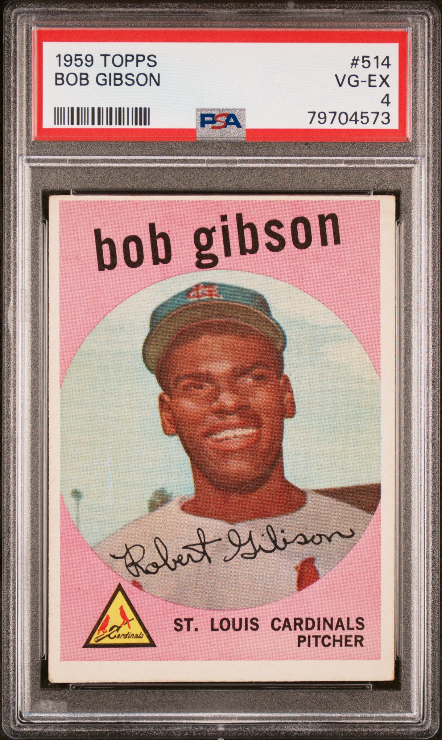 1959 TOPPS BOB GIBSON #514 PSA 4