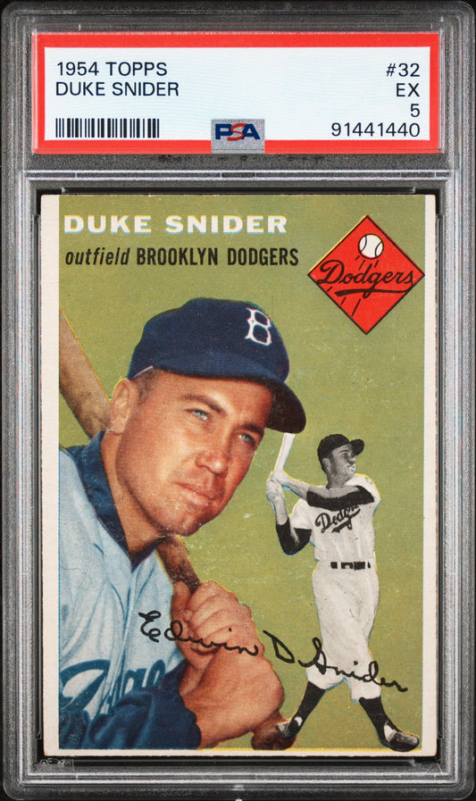 1954 TOPPS DUKE SNIDER #32 PSA 5