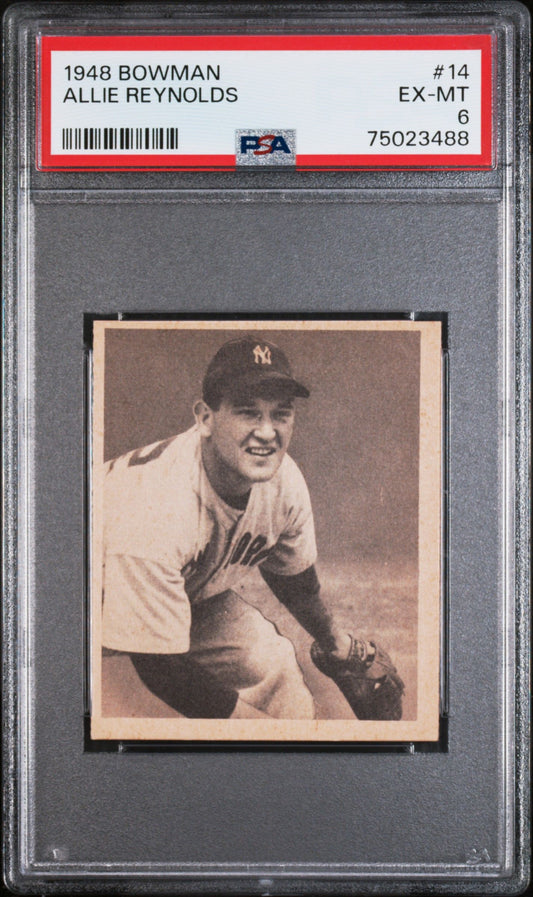 1948 BOWMAN ALLIE REYNOLDS #14 PSA 6