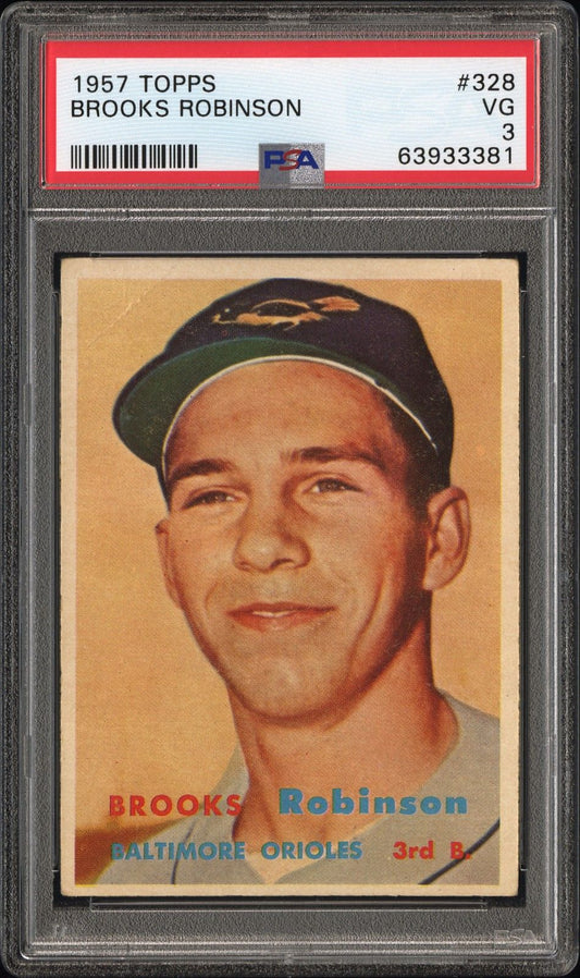 1957 TOPPS BROOKS ROBINSON #328 PSA 3