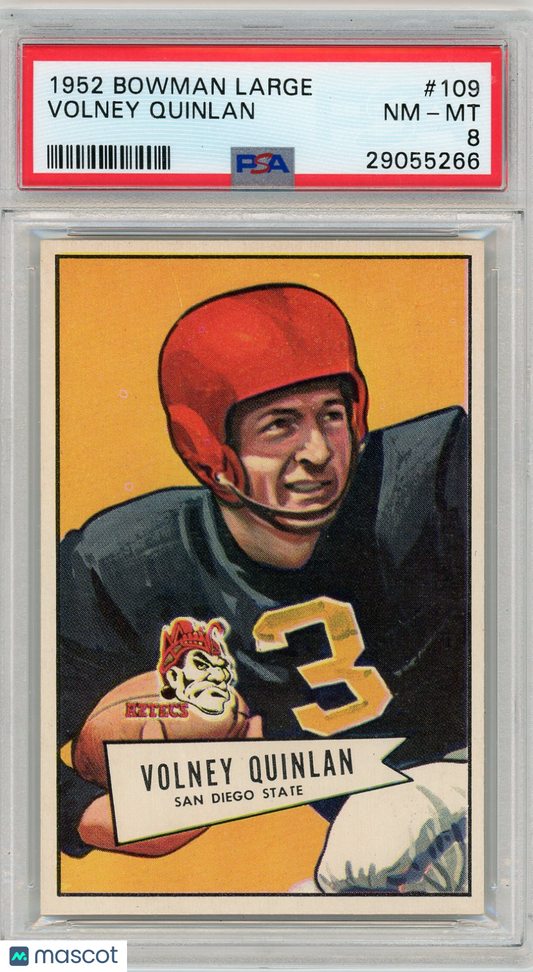 1952 Bowman Large Volney Quinlan #109 PSA 8