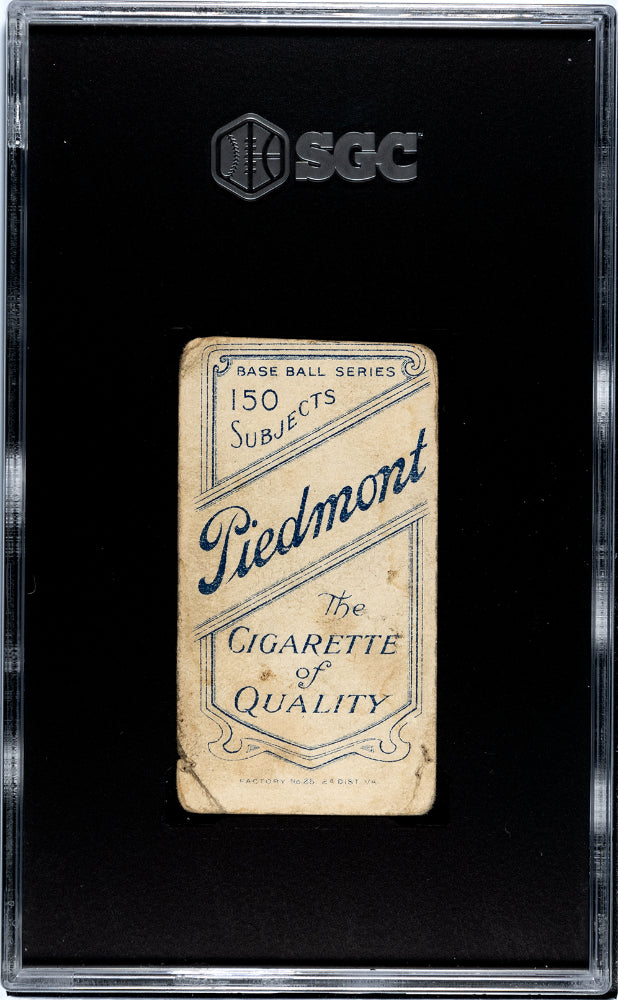 1909 COBB, TY PIEDMONT CIGARETTES (T206) PORTRAIT, GREEN BACKGROUND SGC 1