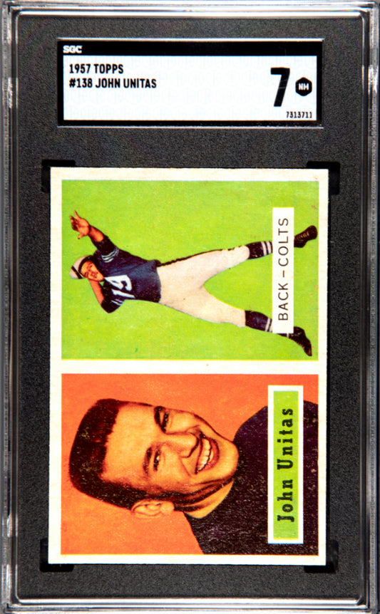 1957 TOPPS JOHN UNITAS #138 SGC 7