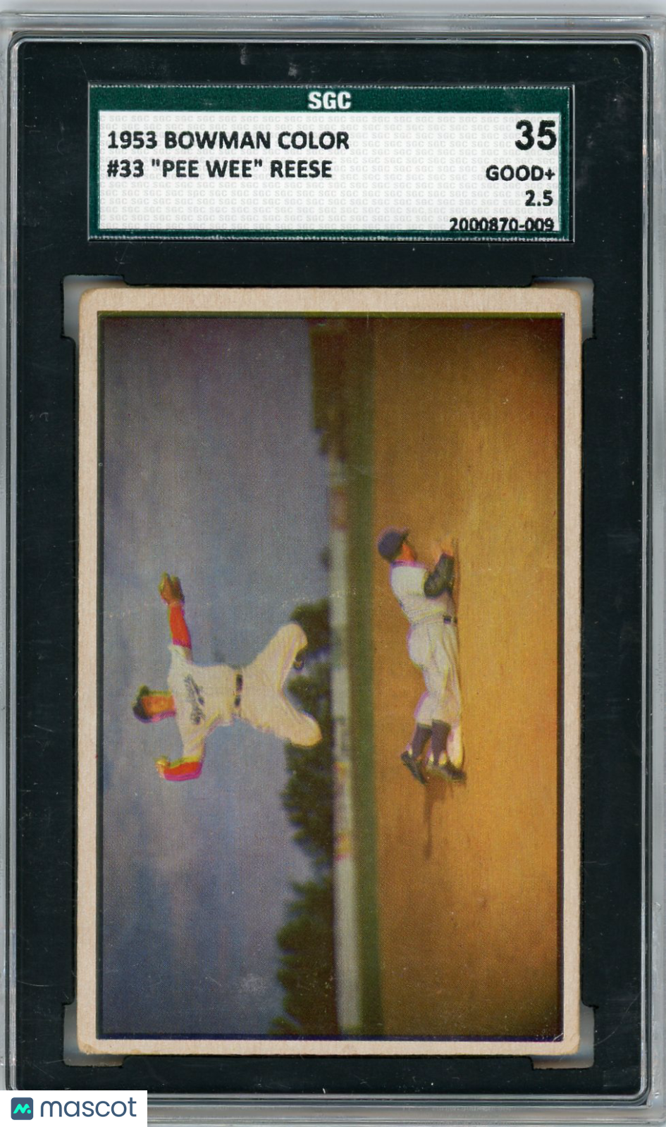 1953 Bowman Color Pee Wee Reese #33 SGC 2.5