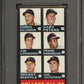 1968 TOPPS CHECKLIST #1 PLAKS PSA AUTHENTIC