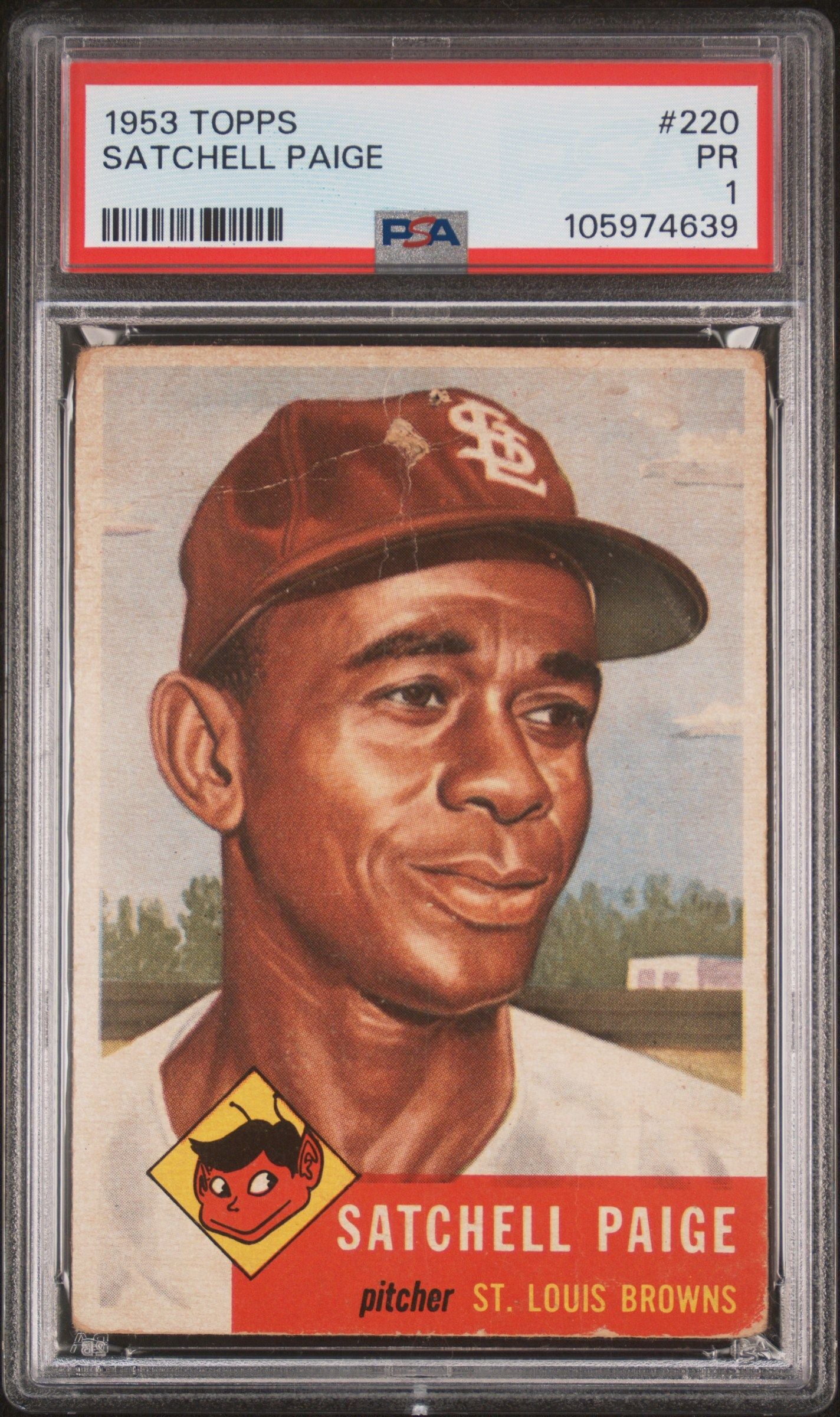 1953 TOPPS SATCHELL PAIGE #220 PSA 1