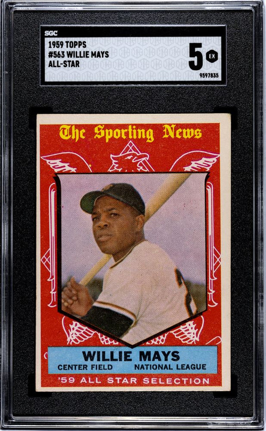 1959 TOPPS WILLIE MAYS ALL-STAR #563 SGC 5