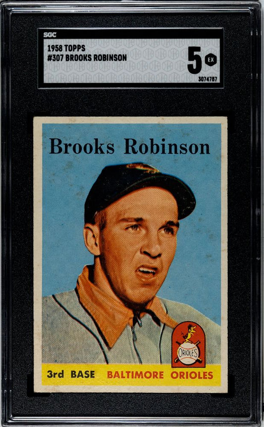 1958 TOPPS BROOKS ROBINSON #307 SGC 5