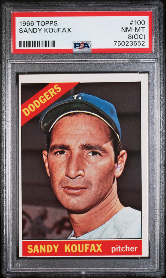 1966 TOPPS SANDY KOUFAX #100 PSA 8