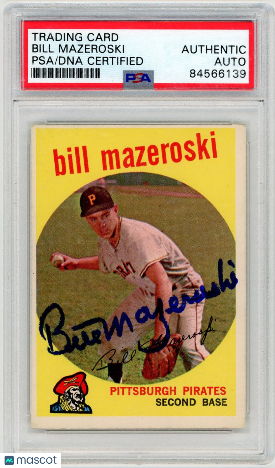 1959 Bill Mazeroski PSA A Auto A