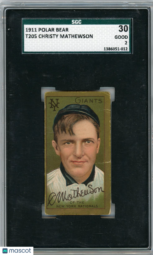 1911 Polar Bear (T205) Christy Mathewson SGC 2