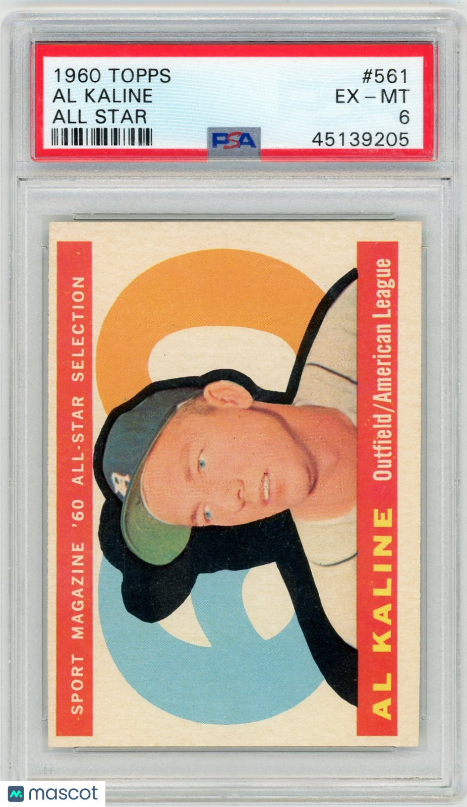 1960 Topps Al Kaline #561 All Star PSA 6