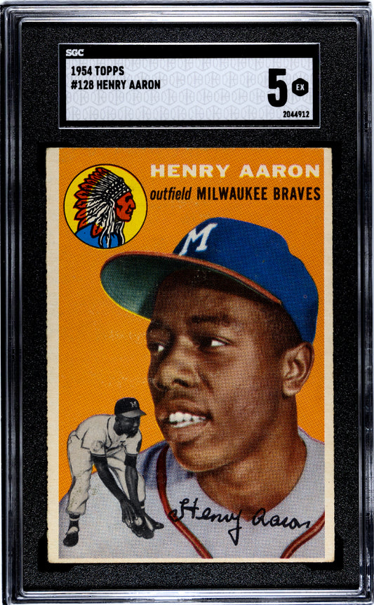 1954 TOPPS HENRY AARON #128 SGC 5