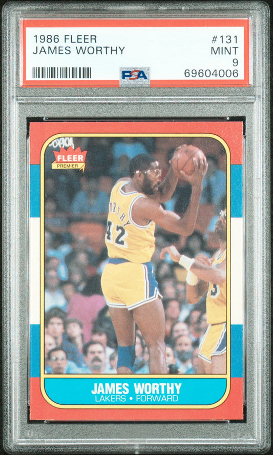 1986 FLEER JAMES WORTHY #131 PSA 9