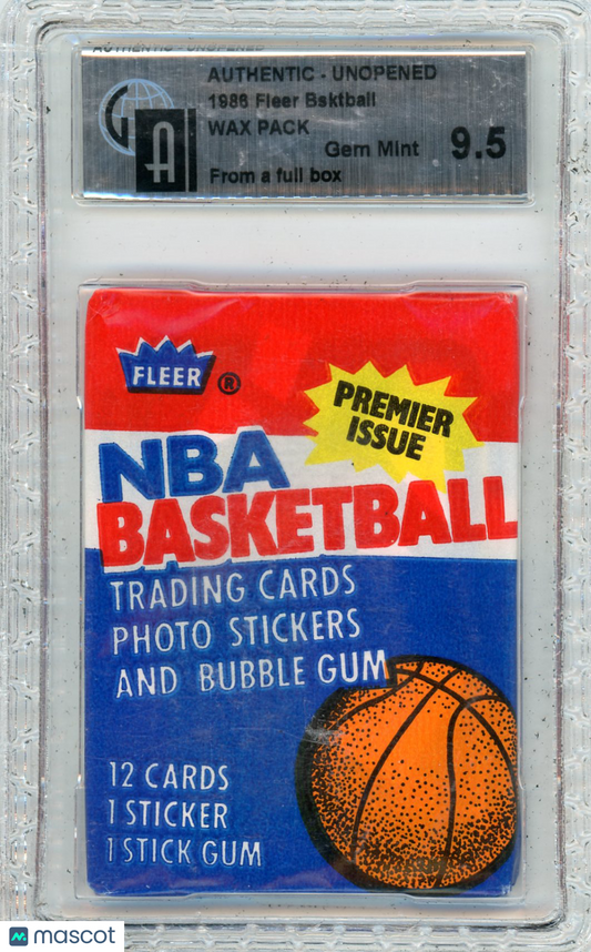 1986 Fleer Basketball Pack GAI 9.5