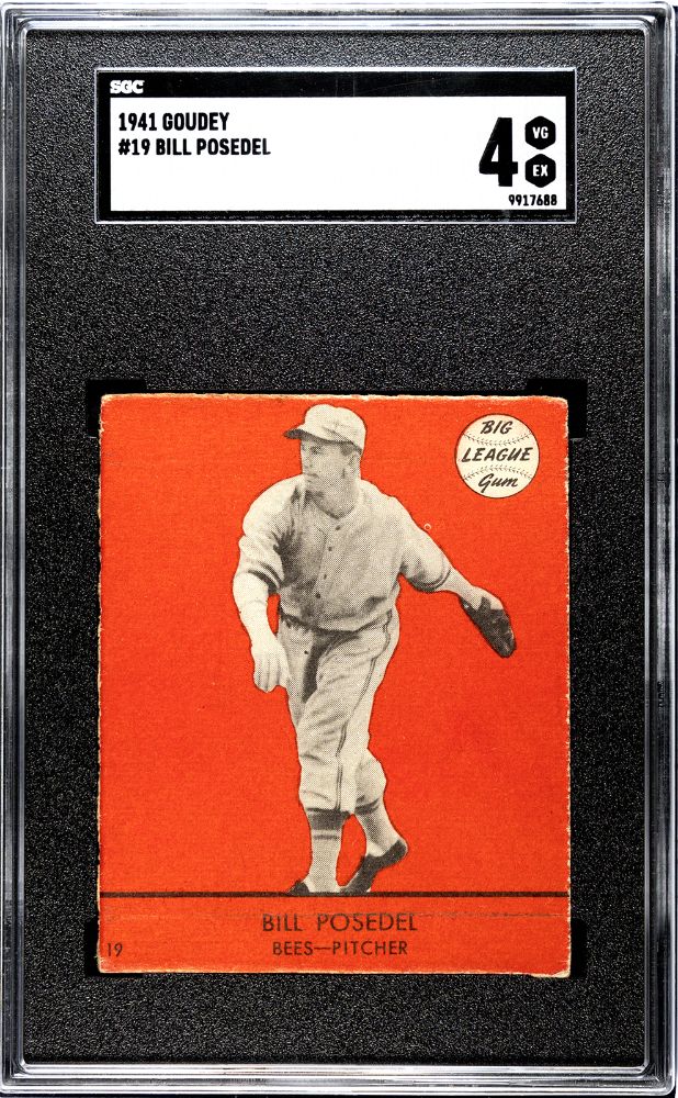 1941 GOUDEY BILL POSEDEL #19 SGC 4