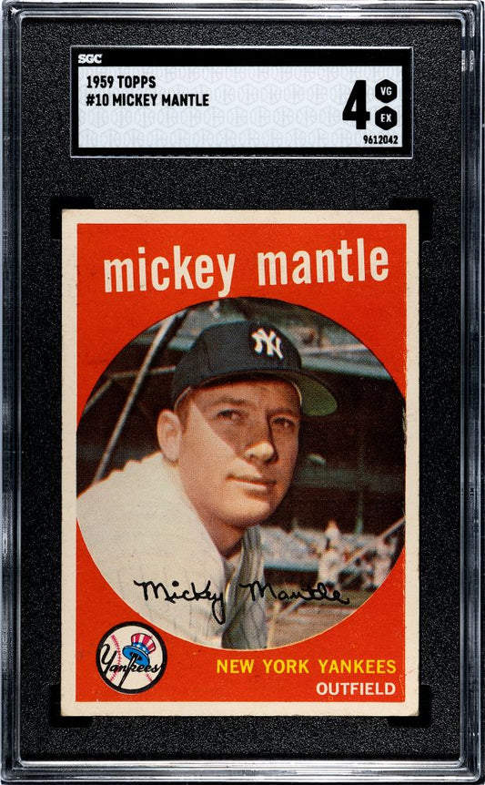 1959 TOPPS MICKEY MANTLE #10 SGC 4