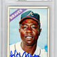 1966 Topps Hank Aaron #500 BVG Authentic BAS Auto A