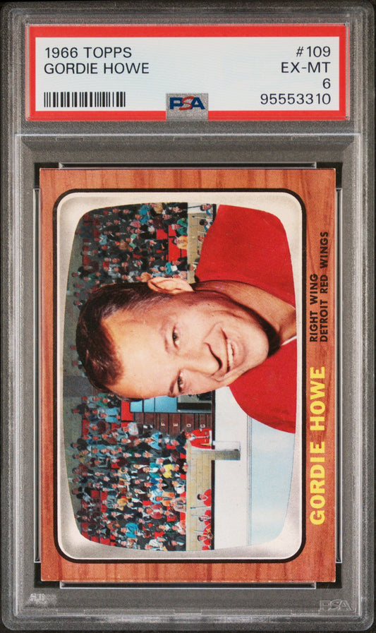 1966 TOPPS GORDIE HOWE #109 PSA 6