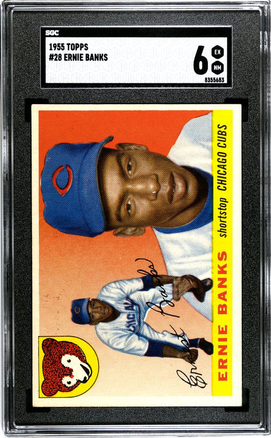 1955 TOPPS ERNIE BANKS #28 SGC 6